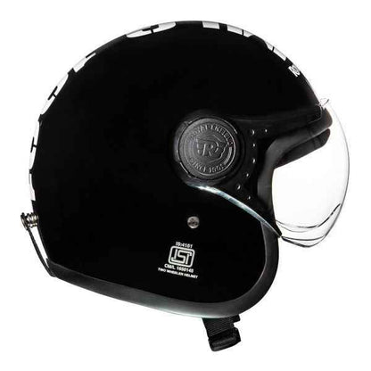 Royal Enfield OP MLG Gloss Black/White Helmet