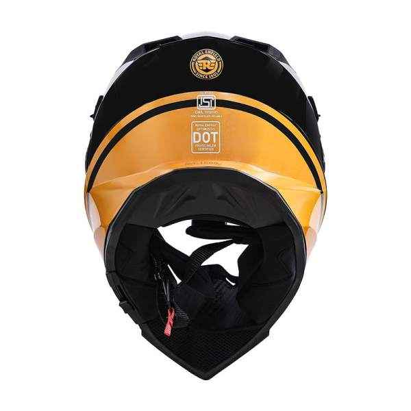 Royal Enfield Optimus Dual Sport Helmet Black & Gold Helmet