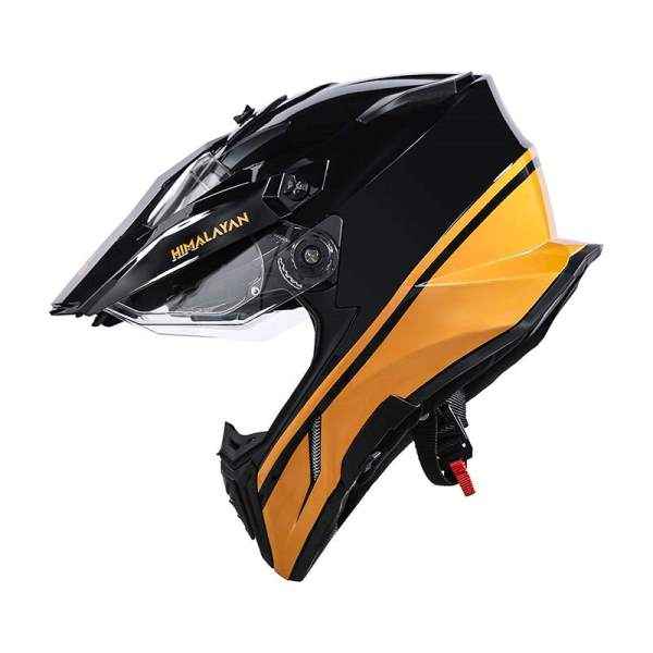 Royal Enfield Optimus Dual Sport Helmet Black & Gold Helmet