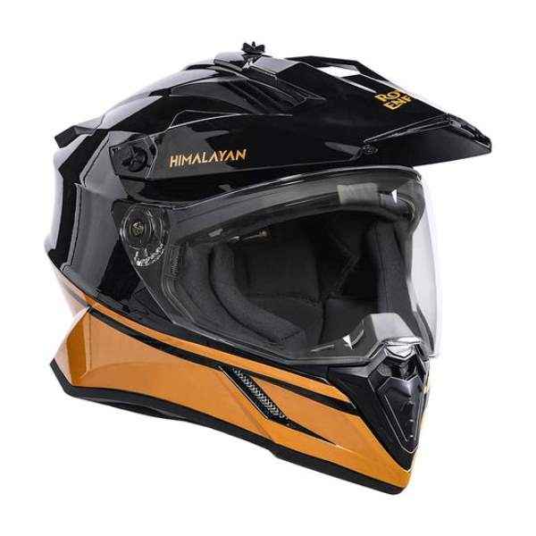 Royal Enfield Optimus Dual Sport Helmet Black & Gold Helmet