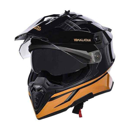 Royal Enfield Optimus Dual Sport Helmet Black & Gold Helmet