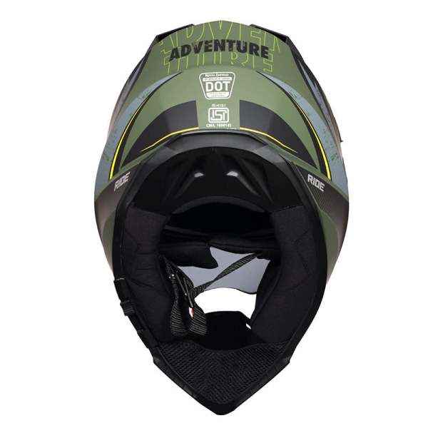 Royal Enfield Optimus Dual Sport Helmet Green