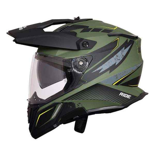 Royal Enfield Optimus Dual Sport Helmet Green