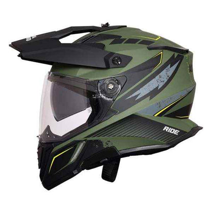 Royal Enfield Optimus Dual Sport Helmet Green