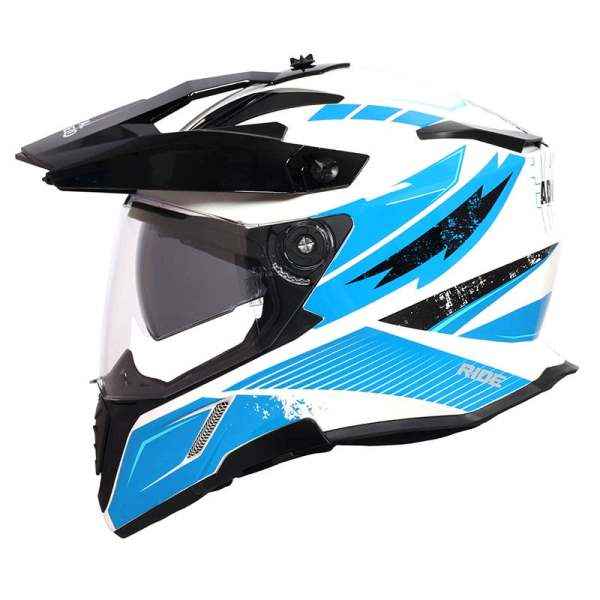 Royal Enfield Optimus Dual Sport Helmet Scuffed Gloss White