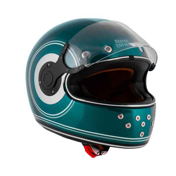 Royal Enfield RF1 FF Meteor Ring ID ABS Gloss Petrol Green Helmet