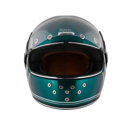 Royal Enfield RF1 FF Meteor Ring ID ABS Gloss Petrol Green Helmet