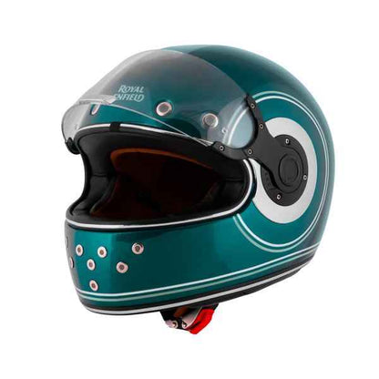 Royal Enfield RF1 FF Meteor Ring ID ABS Gloss Petrol Green Helmet