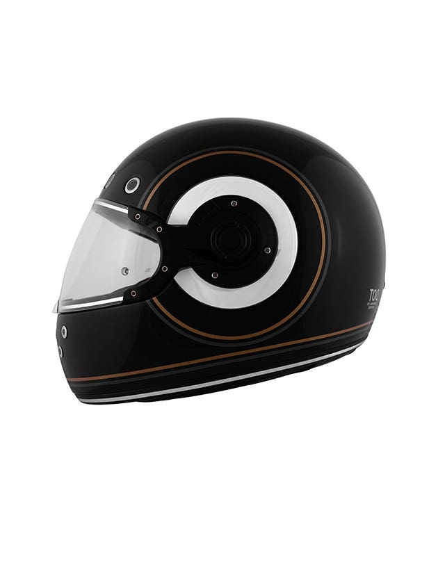 Royal Enfield RF1 FF Meteor Ring Id Abs Gloss Black Helmet