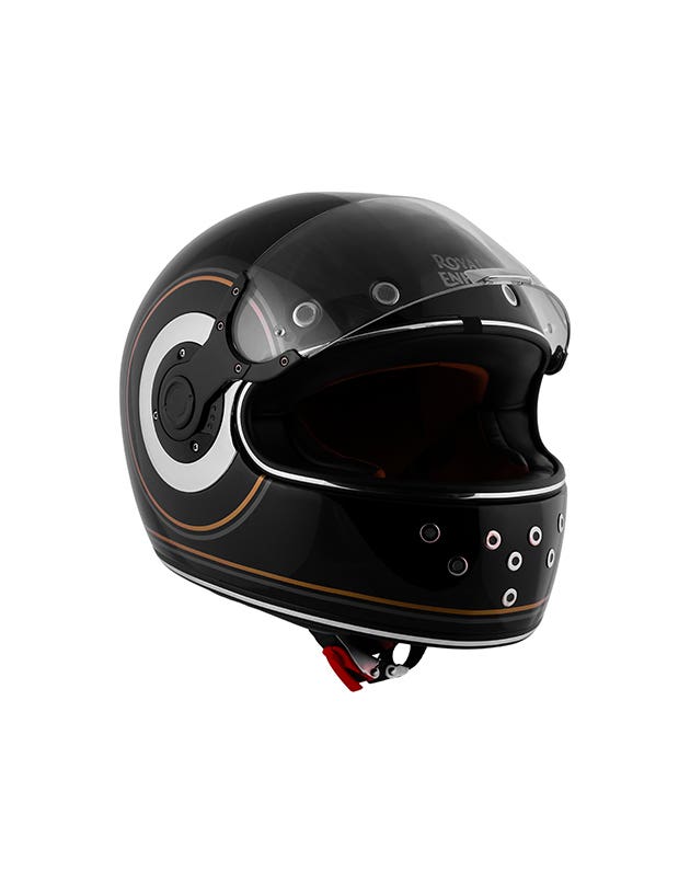 Royal Enfield RF1 FF Meteor Ring Id Abs Gloss Black Helmet