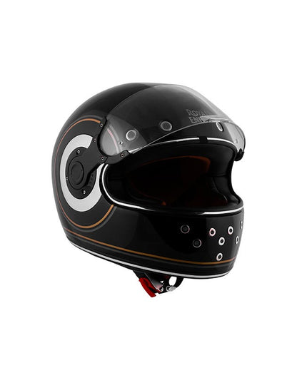 Royal Enfield RF1 FF Meteor Ring Id Abs Gloss Black Helmet