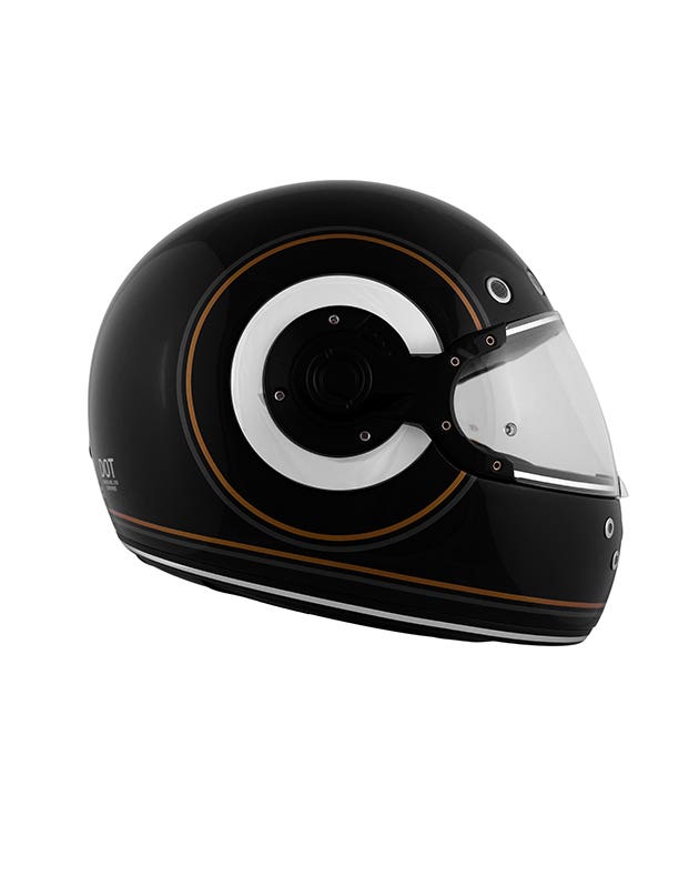 Royal Enfield RF1 FF Meteor Ring Id Abs Gloss Black Helmet