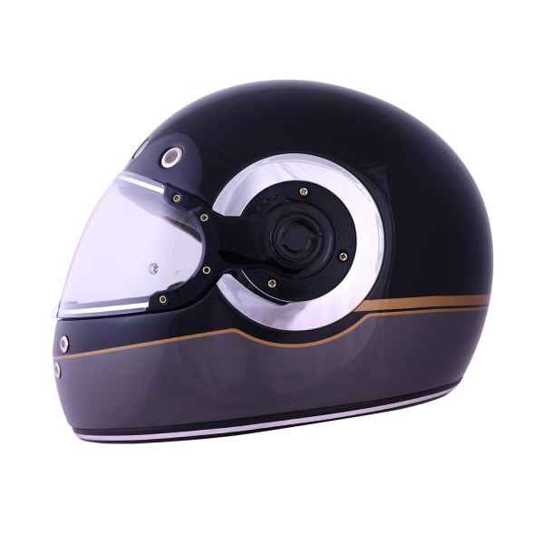 Royal Enfield RF1 FF Meteor Ring Id Abs Gloss Black Helmet