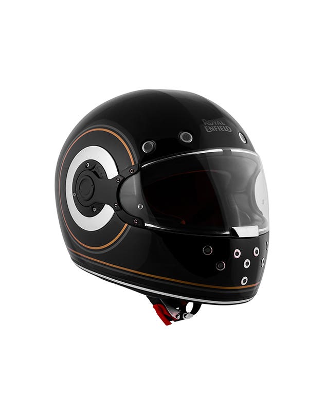 Royal Enfield RF1 FF Meteor Ring Id Abs Gloss Black Helmet