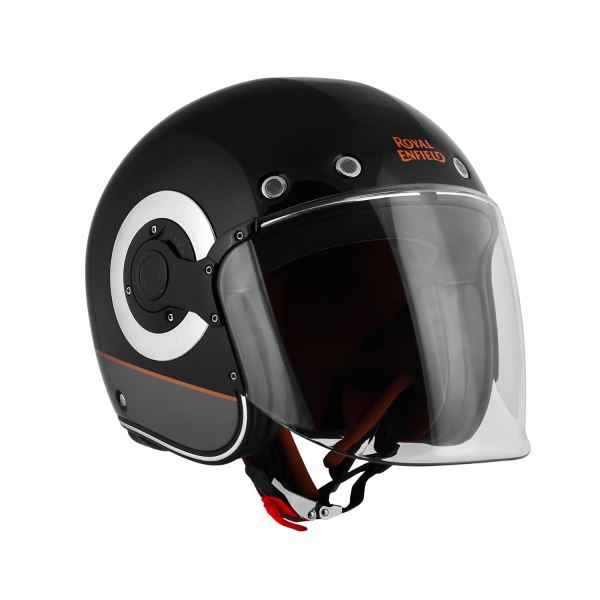 Royal Enfield RJ1 Of Meteor Marine Id Abs Gloss Black Helmet