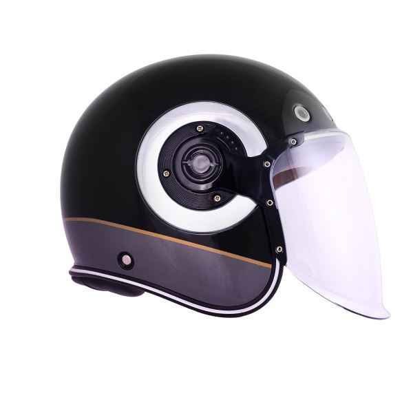 Royal Enfield RJ1 Of Meteor Marine Id Abs Gloss Black Helmet