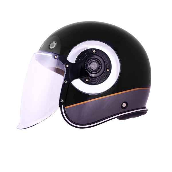 Royal Enfield RJ1 Of Meteor Marine Id Abs Gloss Black Helmet