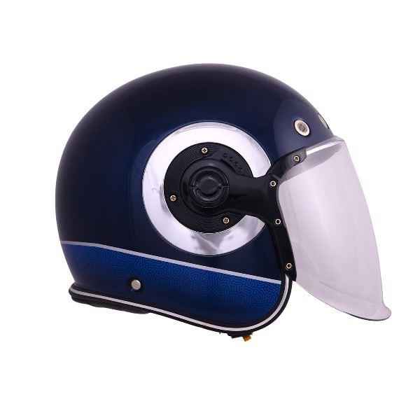 Royal Enfield RJ1 Of Meteor Marine Id Abs Gloss Blue Helmet