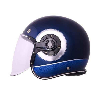 Royal Enfield RJ1 Of Meteor Marine Id Abs Gloss Blue Helmet