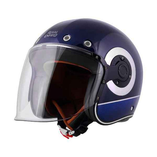 Royal Enfield RJ1 Of Meteor Marine Id Abs Gloss Blue Helmet