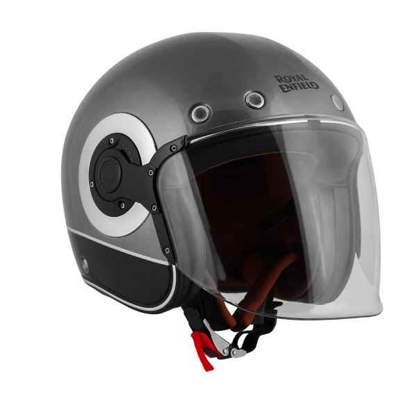 Royal Enfield RJ1 Of Meteor Marine Id Abs Gloss Gun Grey Helmet