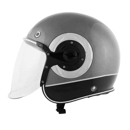 Royal Enfield RJ1 Of Meteor Marine Id Abs Gloss Gun Grey Helmet