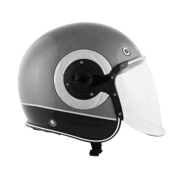 Royal Enfield RJ1 Of Meteor Marine Id Abs Gloss Gun Grey Helmet