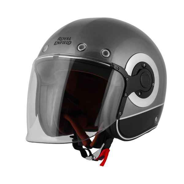 Royal Enfield RJ1 Of Meteor Marine Id Abs Gloss Gun Grey Helmet
