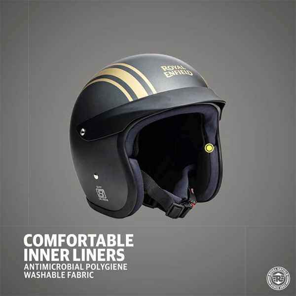 Royal Enfield RVP Stripe Open Face Lightweight Helmet Athena Grey