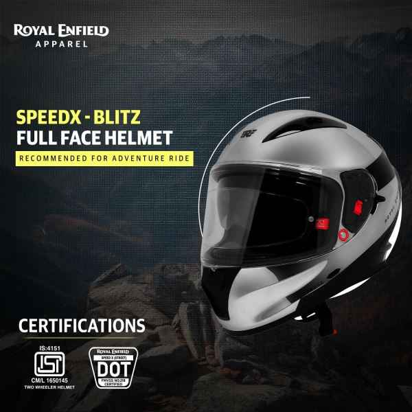 Royal Enfield SPEEDX Full FACE Blitz Chrome Helmet