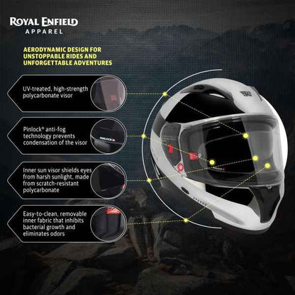 Royal Enfield SPEEDX Full FACE Blitz Chrome Helmet
