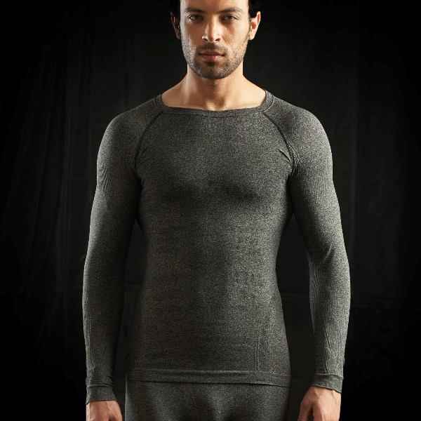 Royal Enfield Seamless Top Base Layer (Dark Grey Melange)