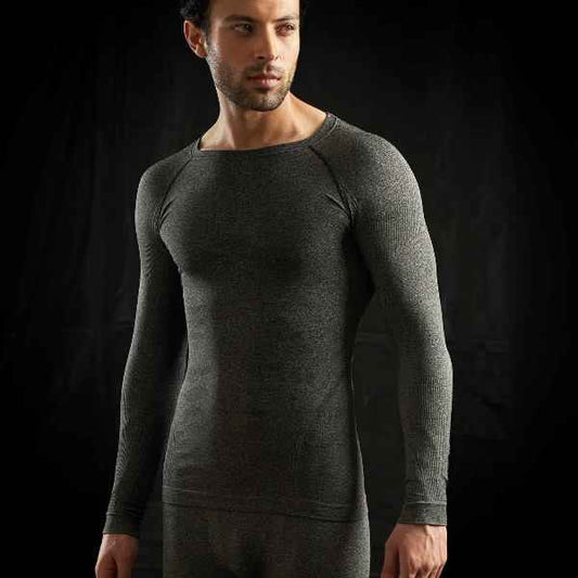 Royal Enfield Seamless Top Base Layer (Dark Grey Melange)