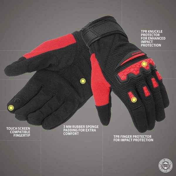 Royal Enfield Urban Hustler V2 Gloves Red