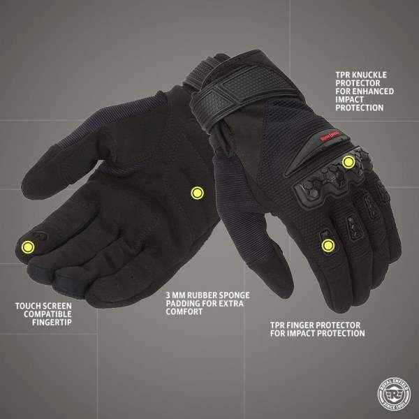 Royal Enfield Urban Hustler V2 Gloves Black