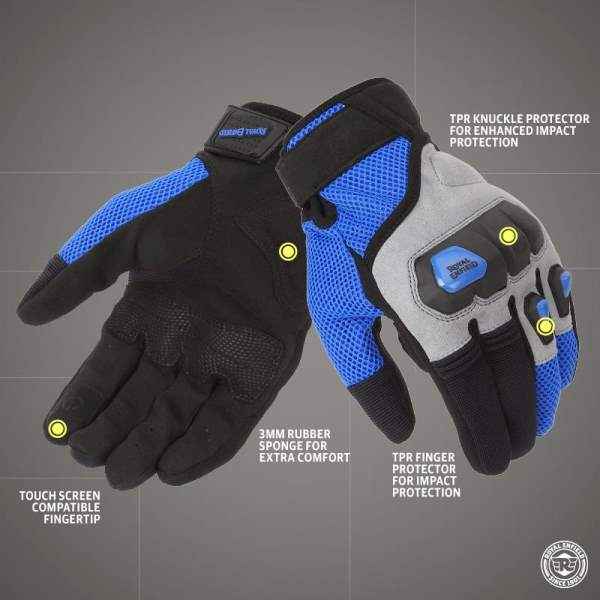 Royal Enfiled Rambler V3 Gloves Blue