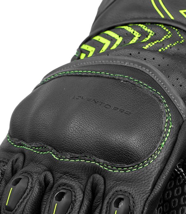 Rynox Advento Pro Gloves - Black Hi-Viz Green