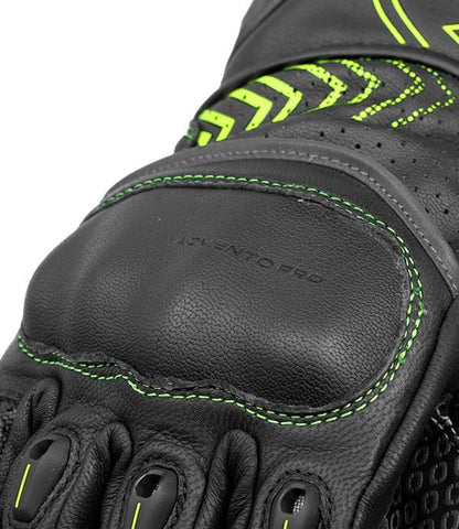 Rynox Advento Pro Gloves - Black Hi-Viz Green