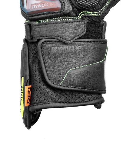 Rynox Advento Pro Gloves - Black Hi-Viz Green