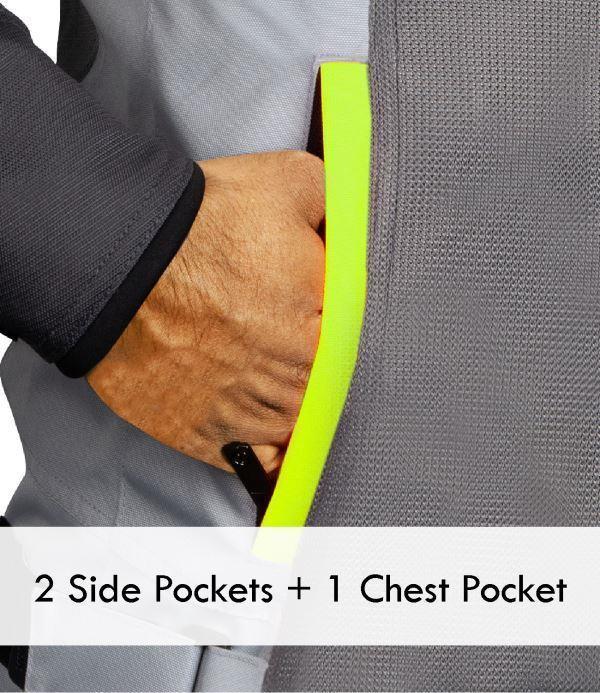 Rynox-Air Gt 4 Jacket CE-Certified Class A (Grey Hi-Viz Green)