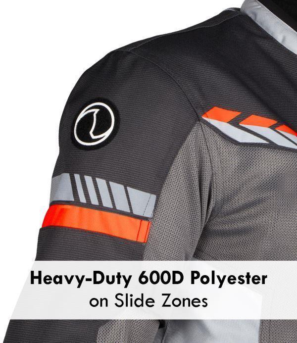 Rynox-Air Gt 4 Jacket CE-Certified Class A (Grey Hi-Viz Orange)