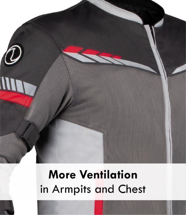 Rynox-Air Gt 4 Jacket CE-Certified Class A (Grey/Red)