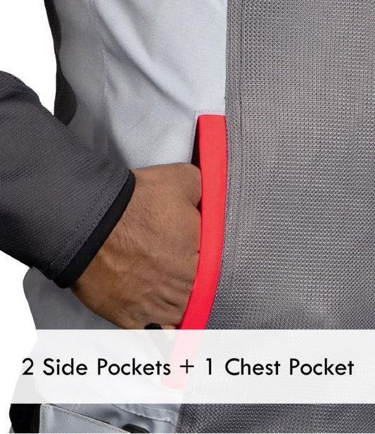 Rynox-Air Gt 4 Jacket CE-Certified Class A (Grey/Red)