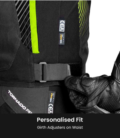 Rynox Apex Evo Jacket - CE Certified Class AA-Black Hi Viz Green