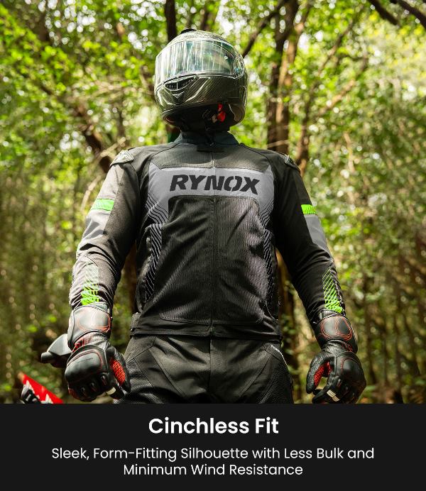 Rynox Apex Evo Jacket - CE Certified Class AA-Black Hi Viz Green