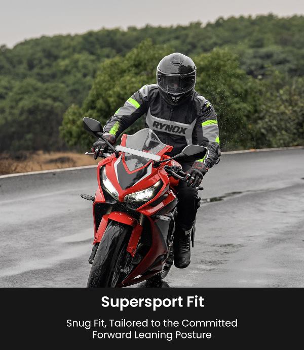 Rynox Apex Evo Jacket - CE Certified Class AA-Black Hi Viz Green