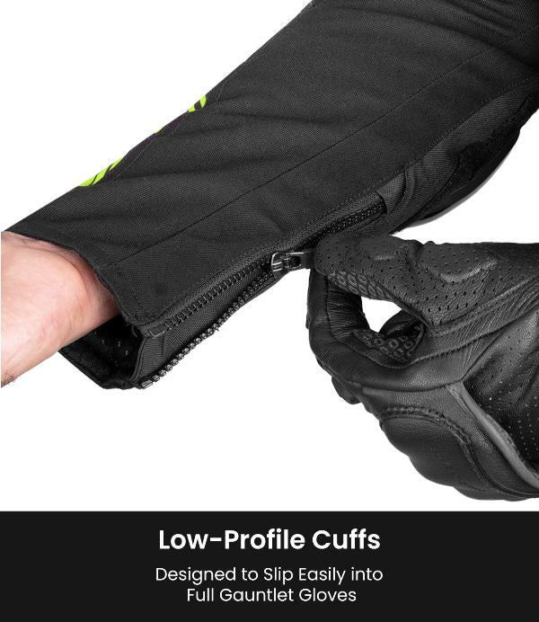 Rynox Apex Evo Jacket - CE Certified Class AA-Black Hi Viz Green