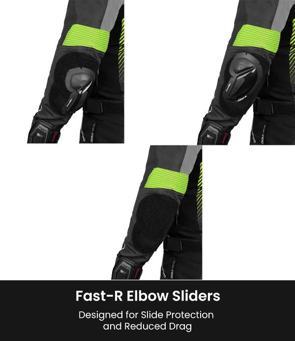 Rynox Apex Evo Jacket - CE Certified Class AA-Black Hi Viz Green