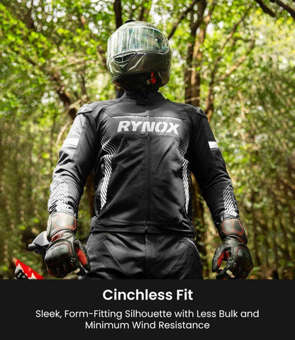 Rynox Apex Evo Jacket - CE Certified Class AA-Black White