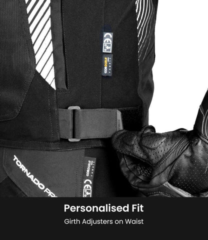 Rynox Apex Evo Jacket - CE Certified Class AA-Black White